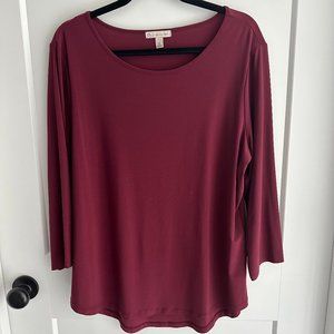 Dress Barn Women's 3/4 sleeve dress top